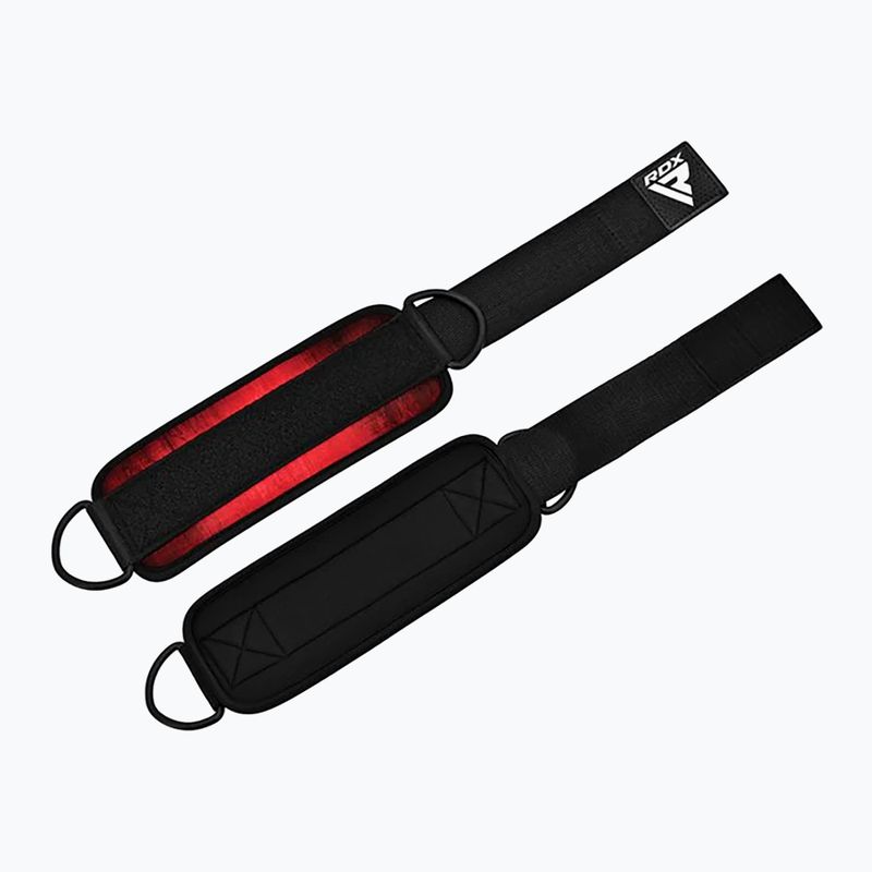 Paski z hakami na kostkę RDX A4 Ankle Straps For Gym Cable Machine red 4
