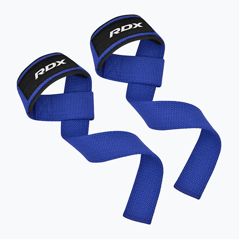 Paski do podnoszenia ciężarów RDX W1 Weight Training Wrist Straps blue 2