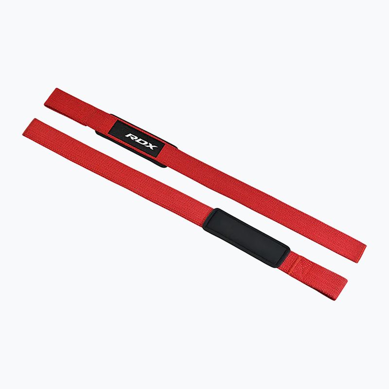 Paski do podnoszenia ciężarów RDX W1 Weight Training Wrist Straps red 3