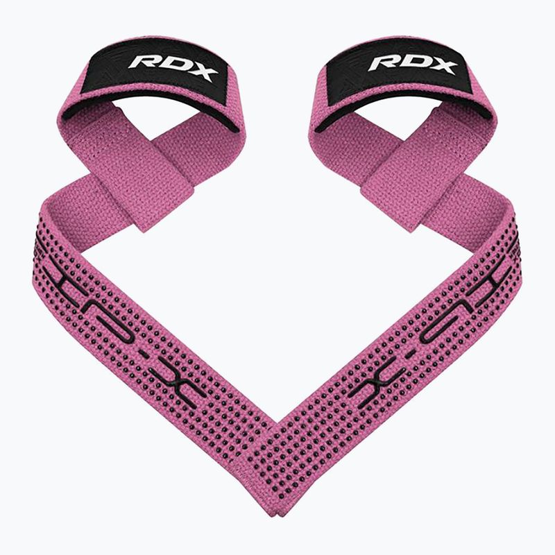 Paski do podnoszenia ciężarów RDX S4 Weightlifting Wrist Straps pink 2