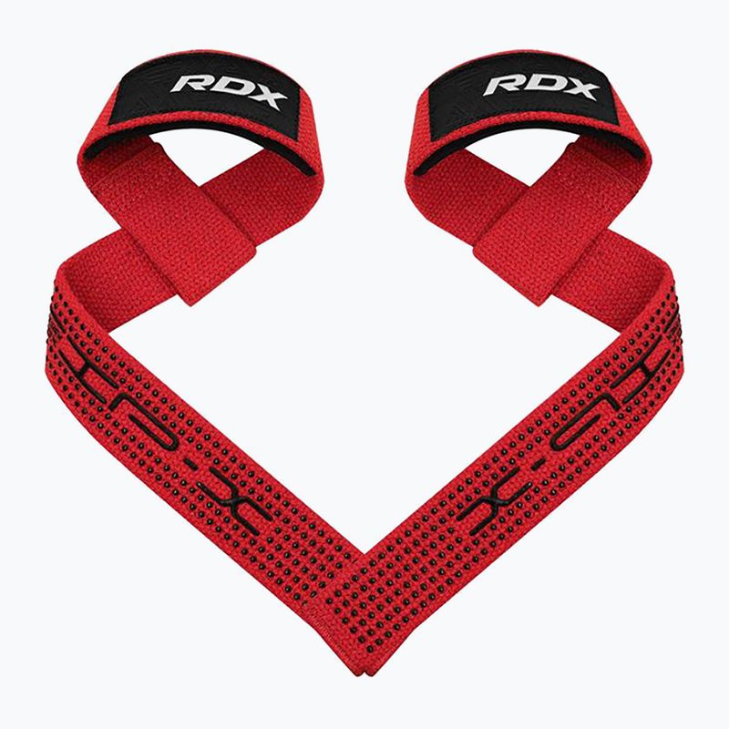 Paski do podnoszenia ciężarów RDX S4 Weightlifting Wrist Straps red 2