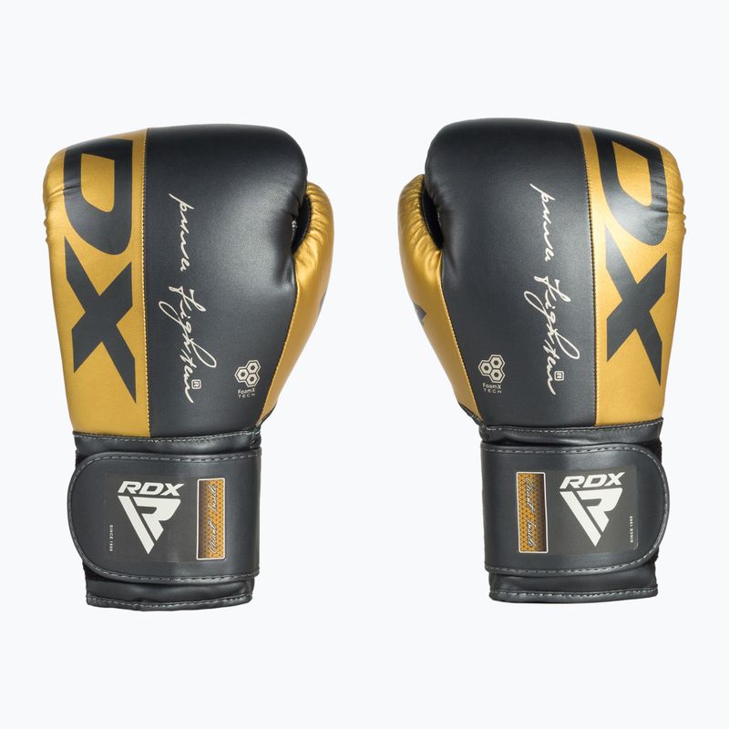 Rękawice bokserskie RDX Rex F4 golden/black