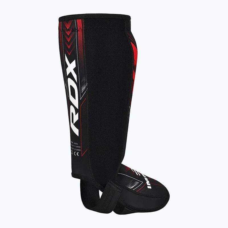 Ochraniacze piszczeli i stóp RDX IMMAF Approved Neoprene Shin Instep red 4