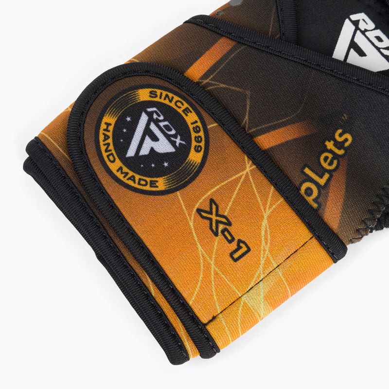 Rękawiczki treningowe RDX Weight Lifting X1 Long Strap yellow 4