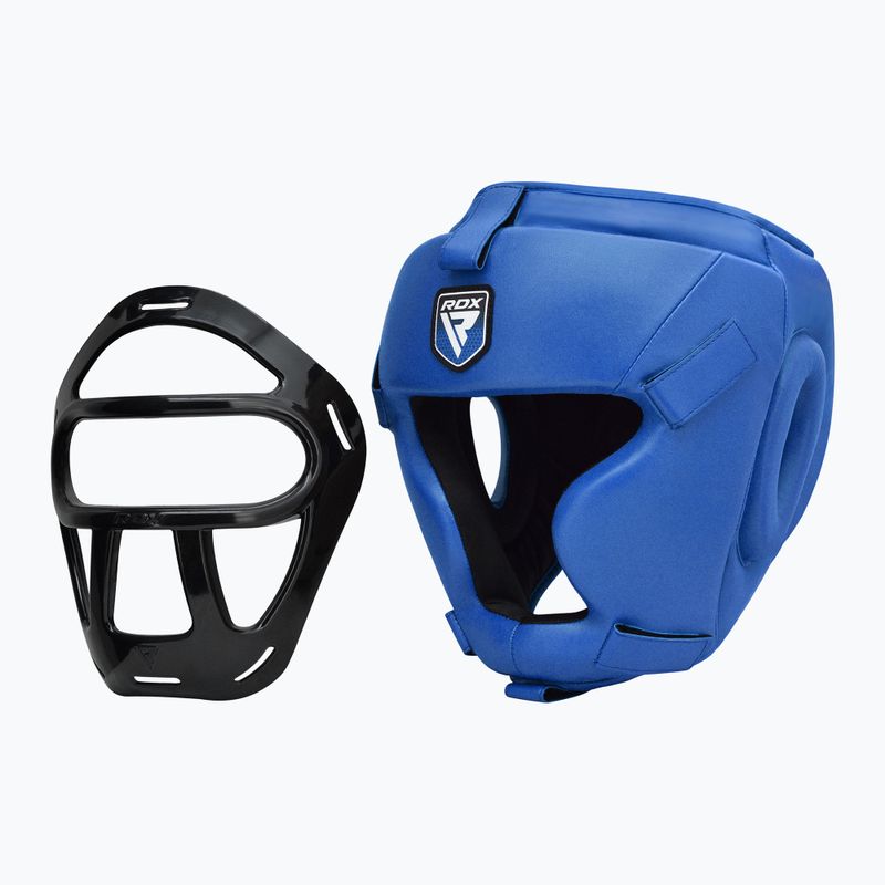 Kask bokserski RDX Guard Grill T1 blue 6