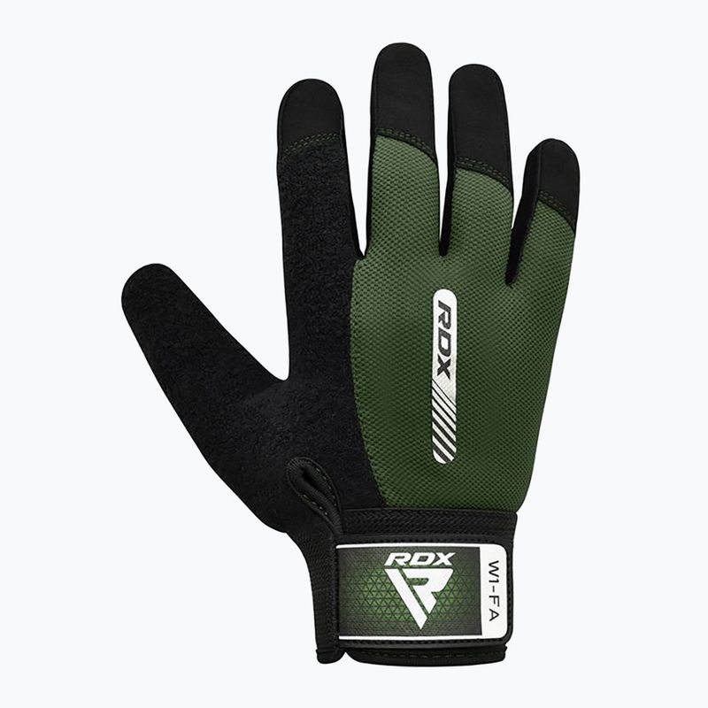 Rękawiczki treningowe RDX W1F Full Finger army green 2