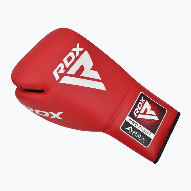 Rękawice bokserskie RDX Apex Competition Fight Lace Up Boxing red 2