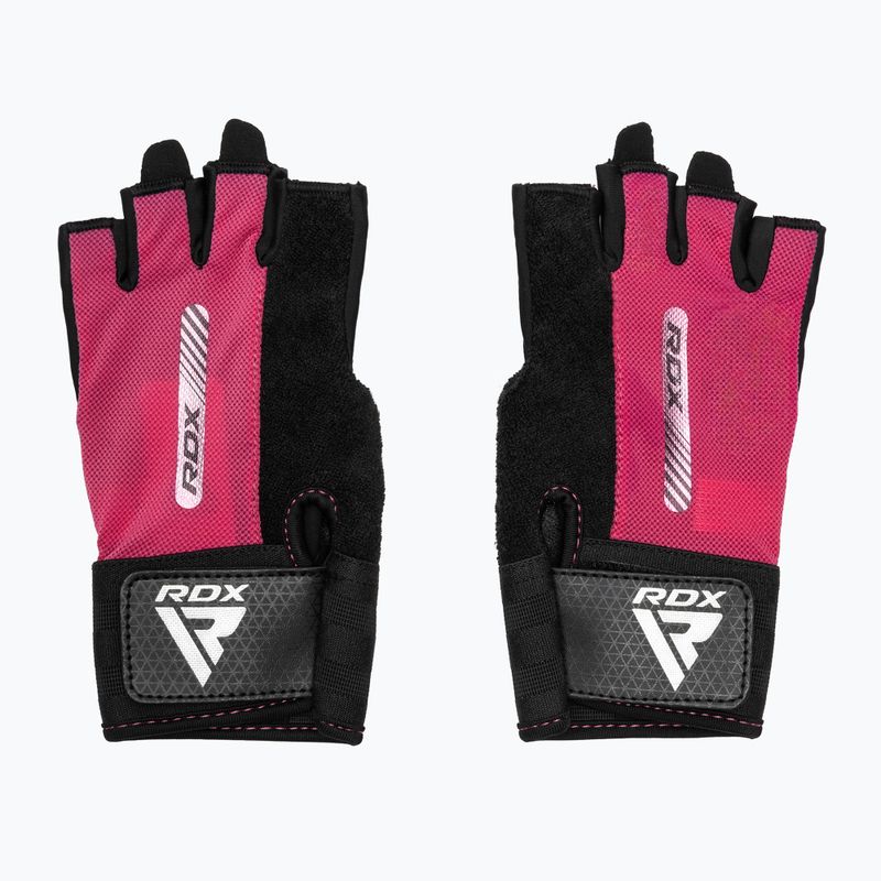 Rękawiczki treningowe RDX Gym Workout W1 pink 2