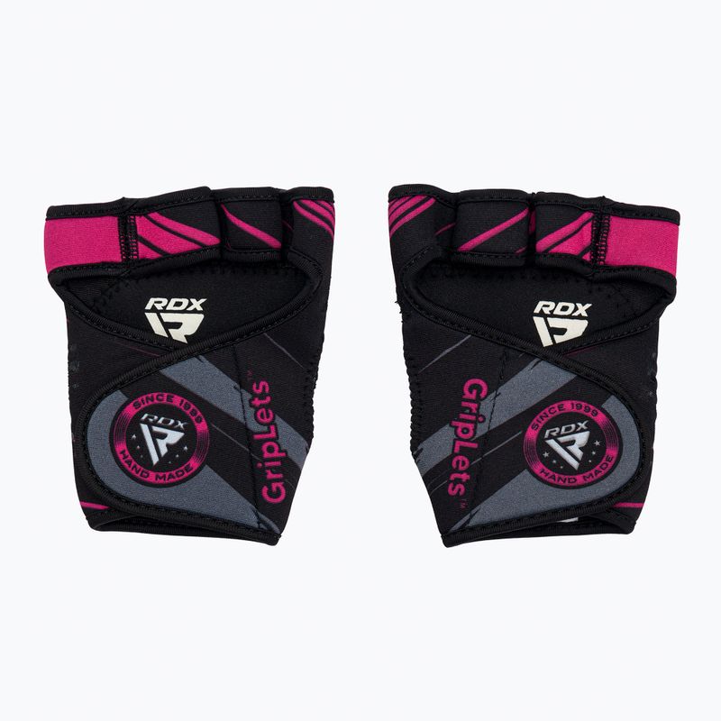 Rękawiczki treningowe RDX Weight Lifting X1 Short Strap pink