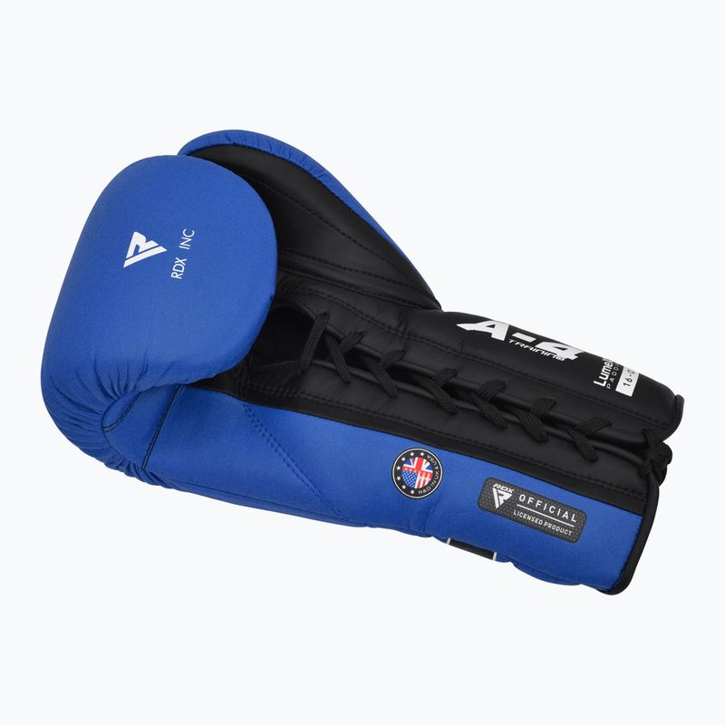 Rękawice bokserskie RDX Apex Lace Up Training Sparring Boxing blue 3