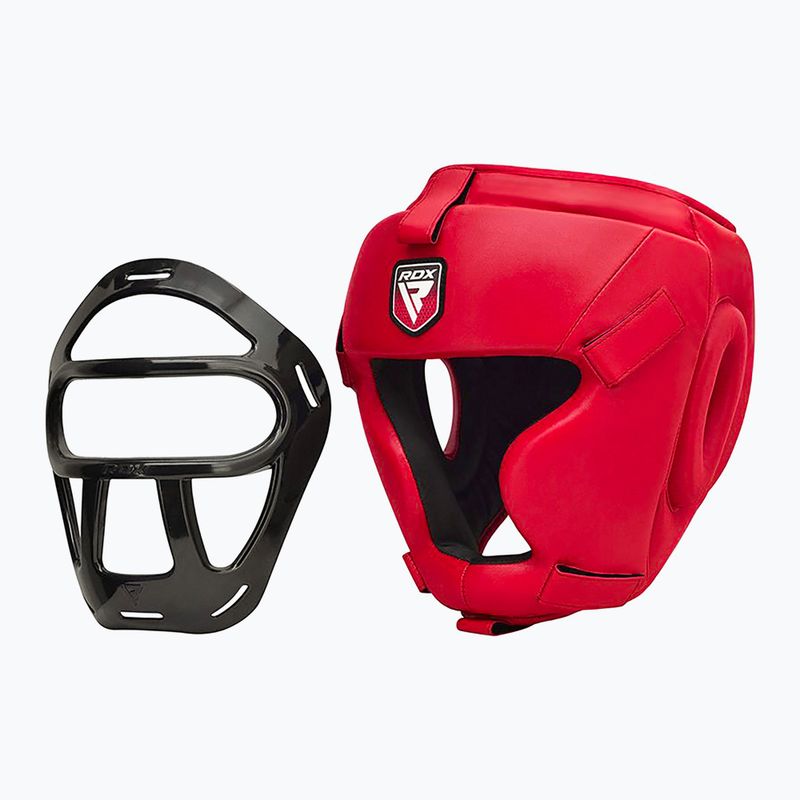 Kask bokserski RDX Guard Grill T1 red 7