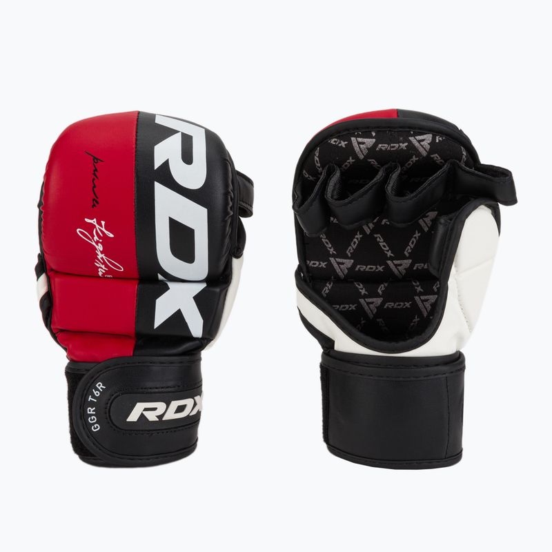 Rękawice grapplingowe RDX Grappling Glove REX T6 red 3