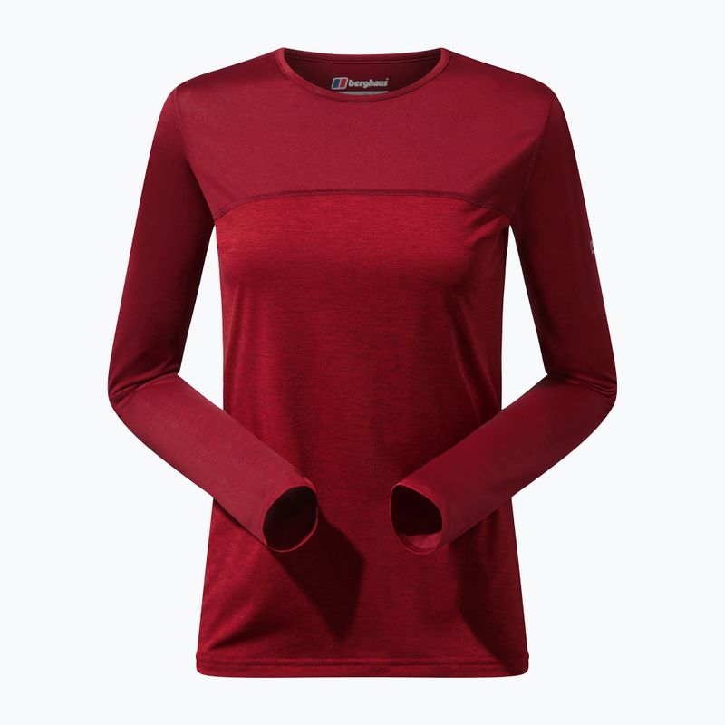 Longsleeve trekkingowy damski Berghaus Voyager Tech Tee Basecrew syrah/red dahlia 9