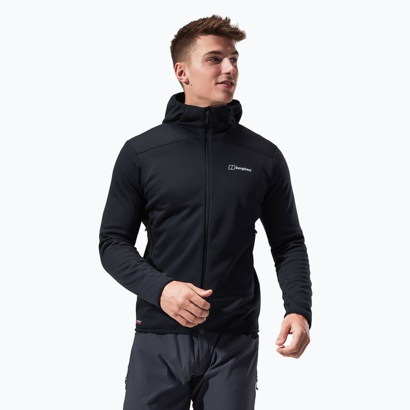 Bluza polarowa męska Berghaus Heuberg Hoody black/black