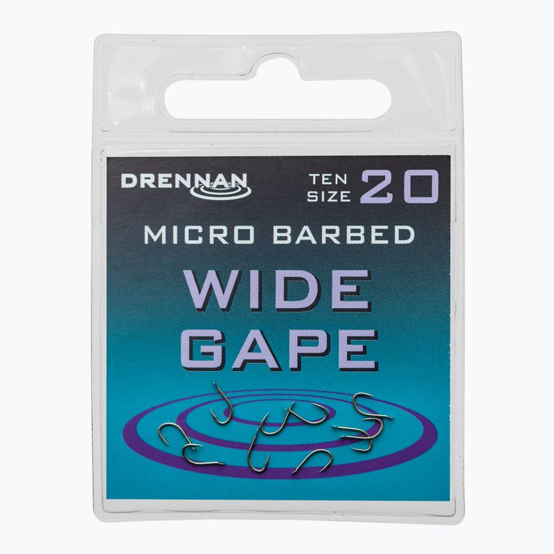 Haczyki Drennan Wide Gape srebrne HSWDGM020