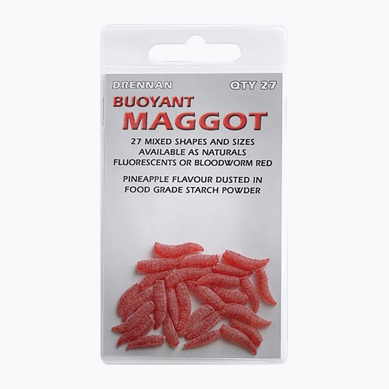 Przynęta sztuczny robak Drennan Buoyant Maggot 27 szt. czerwony TGABBM003