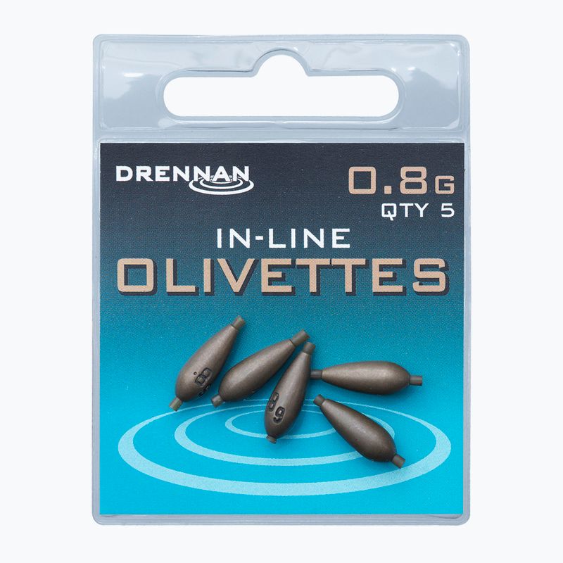 Ciężarki oliwki Drennan przelotowe z igielitem 5 szt.