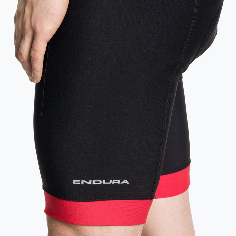 Spodenki rowerowe męskie Endura Xtract Gel II Bibshort red 3