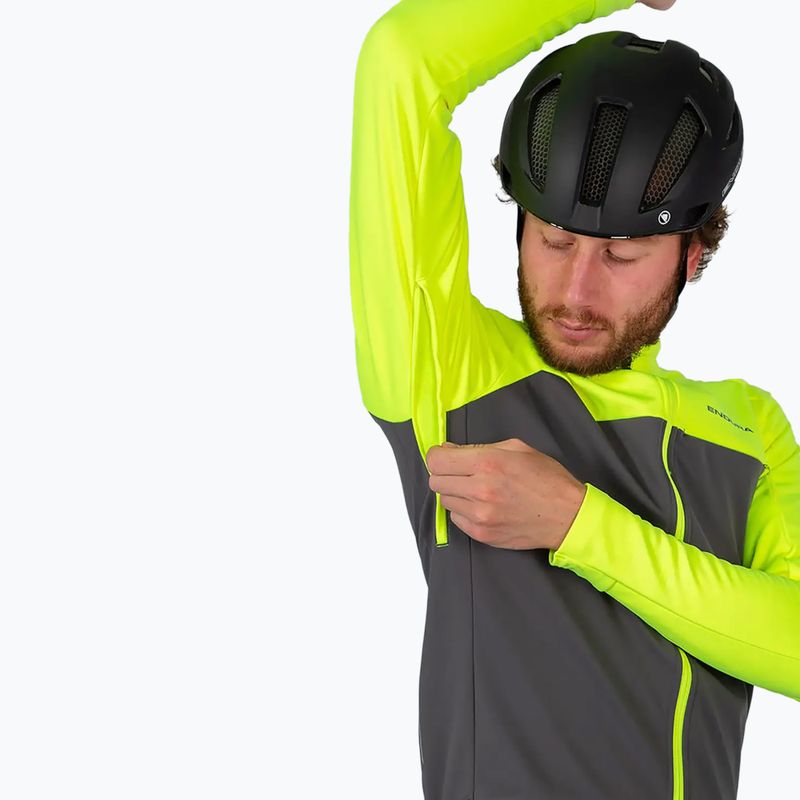 Kurtka rowerowa męska Endura Windchill II hi-viz yellow 4