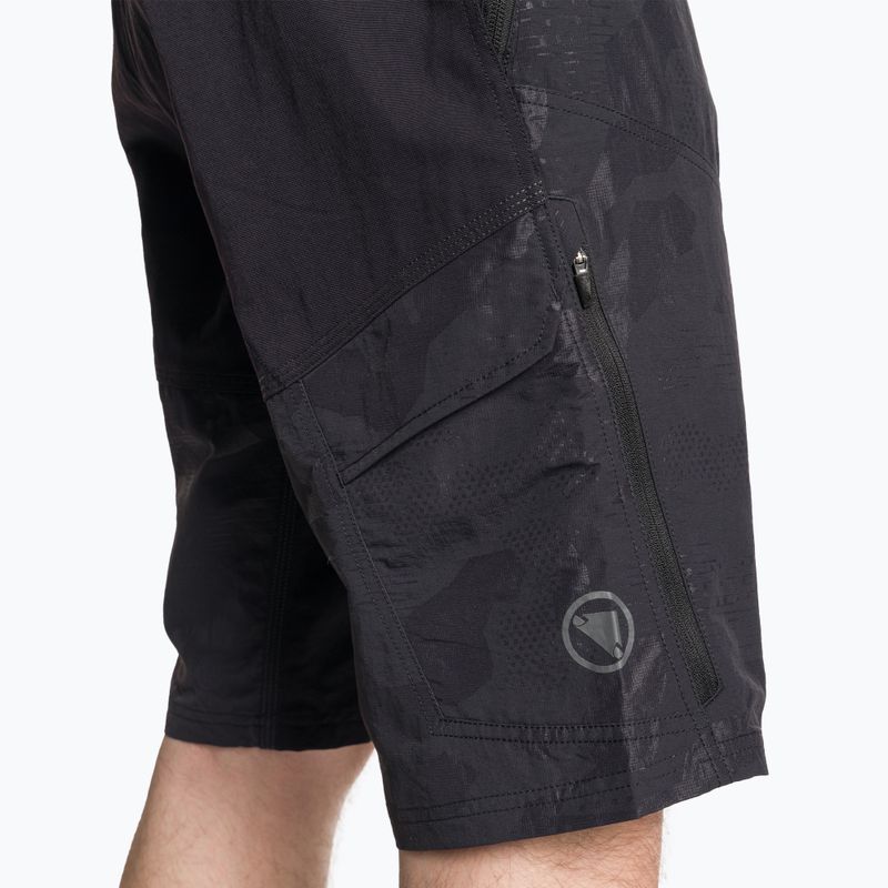 Spodenki rowerowe męskie Endura Hummvee Short black camouflage 4