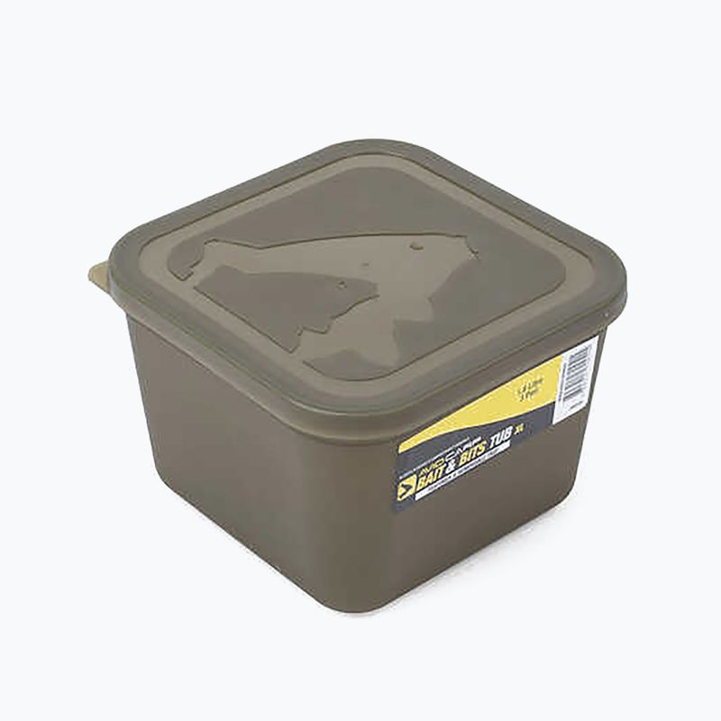 Pojemnik na przynęty Avid Carp Bait Tub Deep Size With Lid & Divder brown