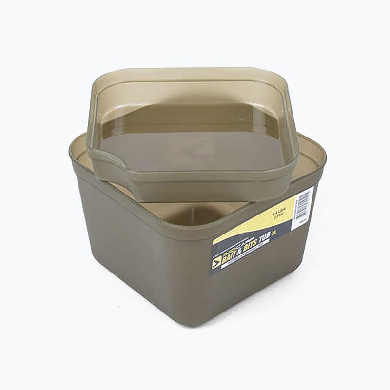 Pojemnik na przynęty Avid Carp Bait Tub Deep Size With Lid & Divder brown 2
