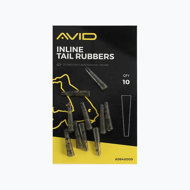 Ochraniacze do bezpiecznych klipsów Avid Carp Inline Tail Rubbers camo 2
