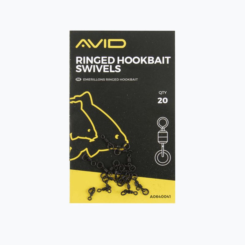 Krętliki karpiowe Avid Carp Terminal Ringed Hookbait Swivels black 2