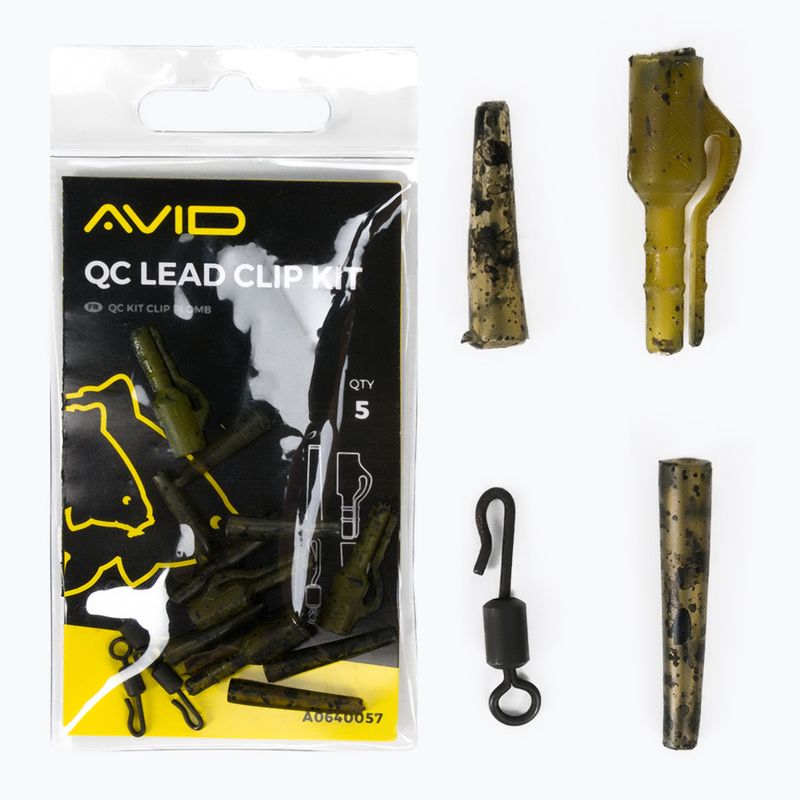 Bezpieczny klips Avid Carp QC Lead Clip Kit camo 2