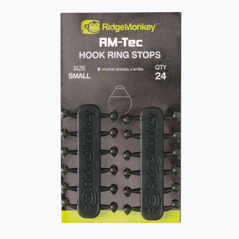Stopery na haczyk RidgeMonkey Connexion Hook Ring Stops zielone RMT233