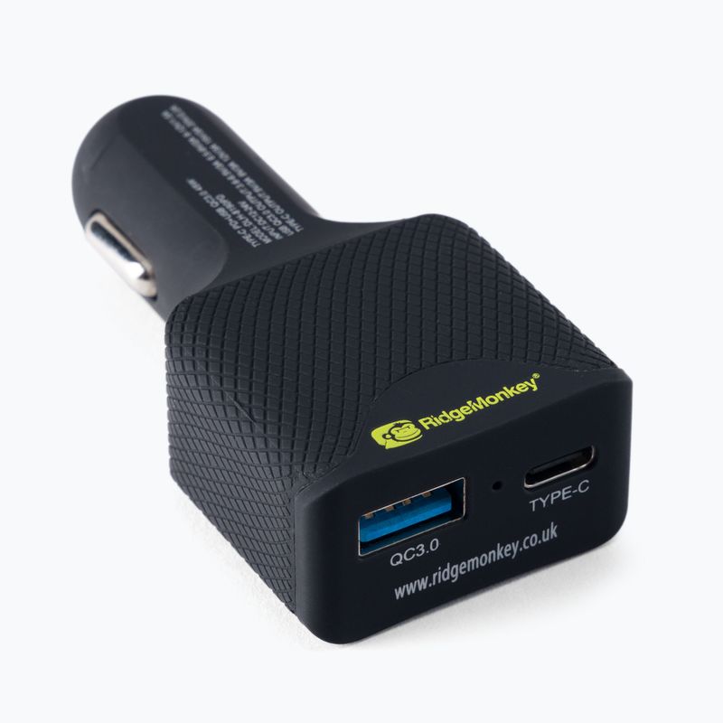 Ładowarka samochodowa RidgeMonkey Vault 45W USB-C PD Car Charger czarna RM146 2