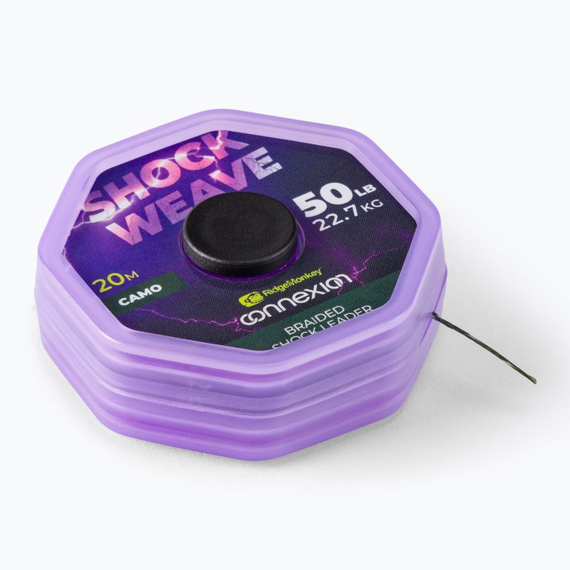 Plecionka przyponowa strzałówka ShockLeader RidgeMonkey Connexion Shock Weave Braided fioletowa RMT326