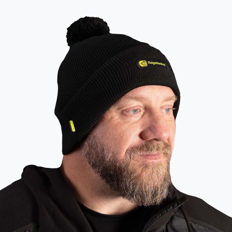 Czapka wędkarska RidgeMonkey Apearel Bobble Beanie Hat czarna RM556 3