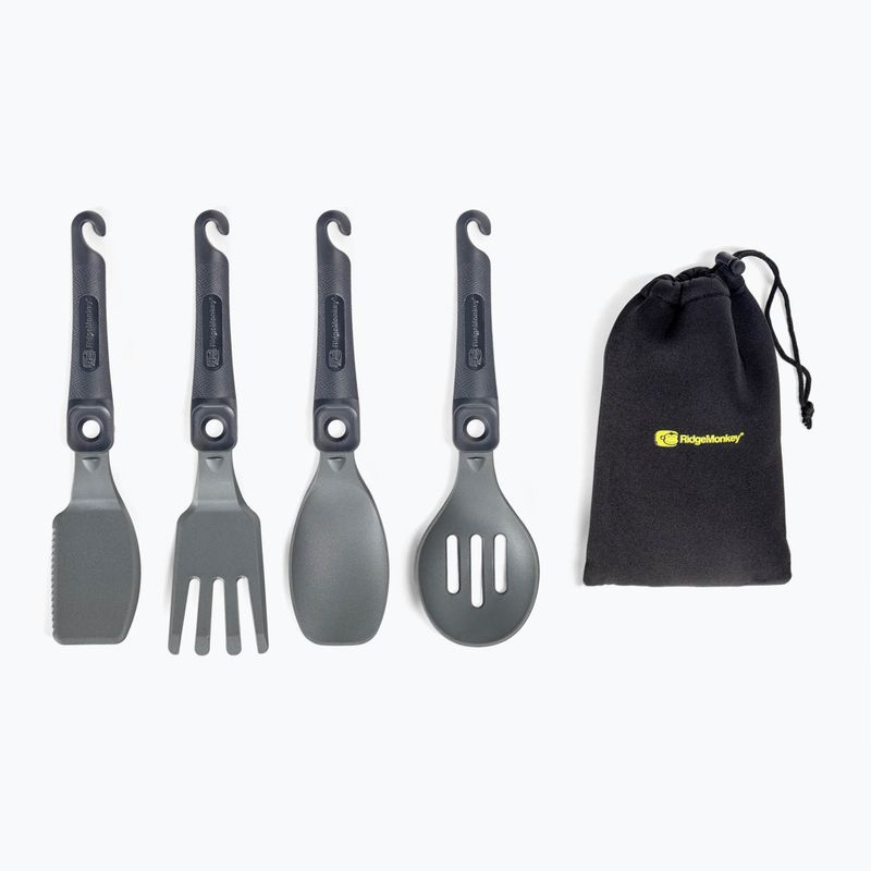 Zestaw przyrządów kuchennych RidgeMonkey Q-Lock Utensil szary QLU SET 2