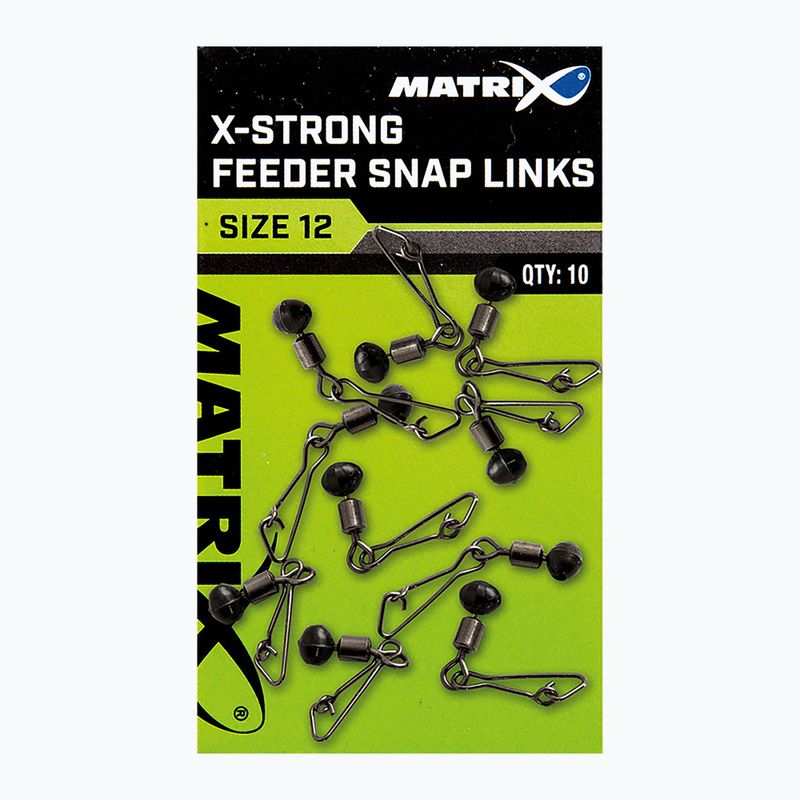 Krętliki z agrafkami Matrix X-Strong Feeder Snap Links 10 szt.