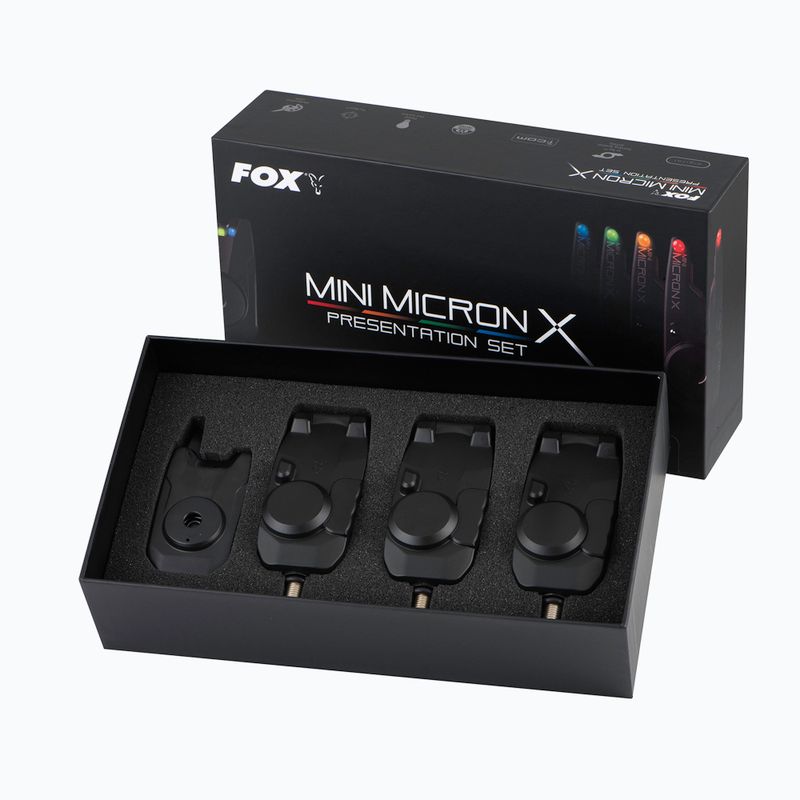 Sygnalizatory wędkarskie Fox International Mini Micron X 3 rod set black