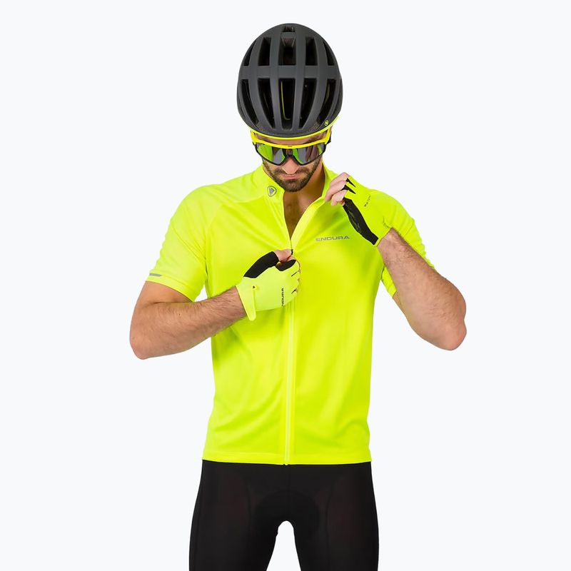 Koszulka rowerowa męska Endura Xtract II hi-viz yellow