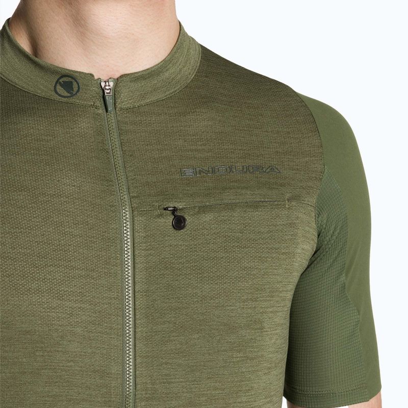 Koszulka rowerowa męska Endura GV500 Reiver S/S olive green 3