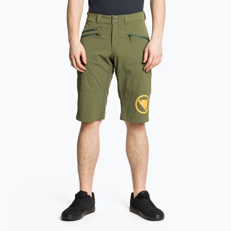 Spodenki rowerowe męskie Endura Singletrack II Short olive green