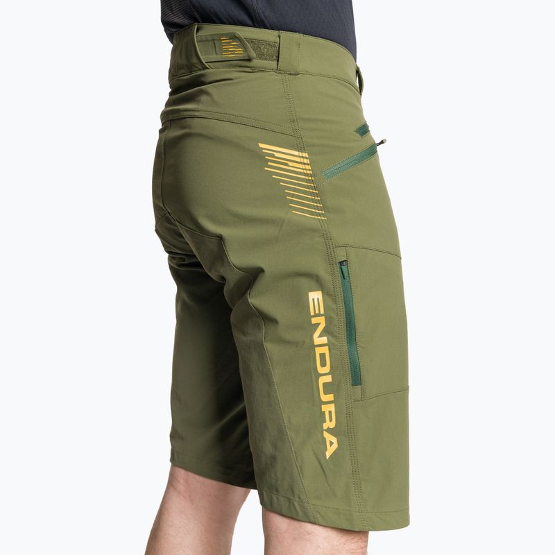 Spodenki rowerowe męskie Endura Singletrack II Short olive green 4