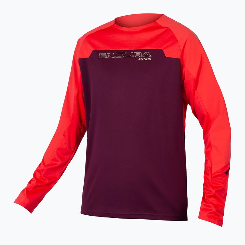 Longsleeve rowerowy męski Endura MT500 Burner aubergine 7