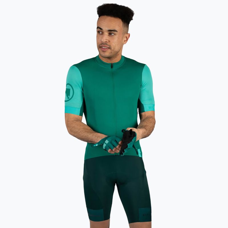 Koszulka rowerowa męska Endura FS260 S/S Std emerald green