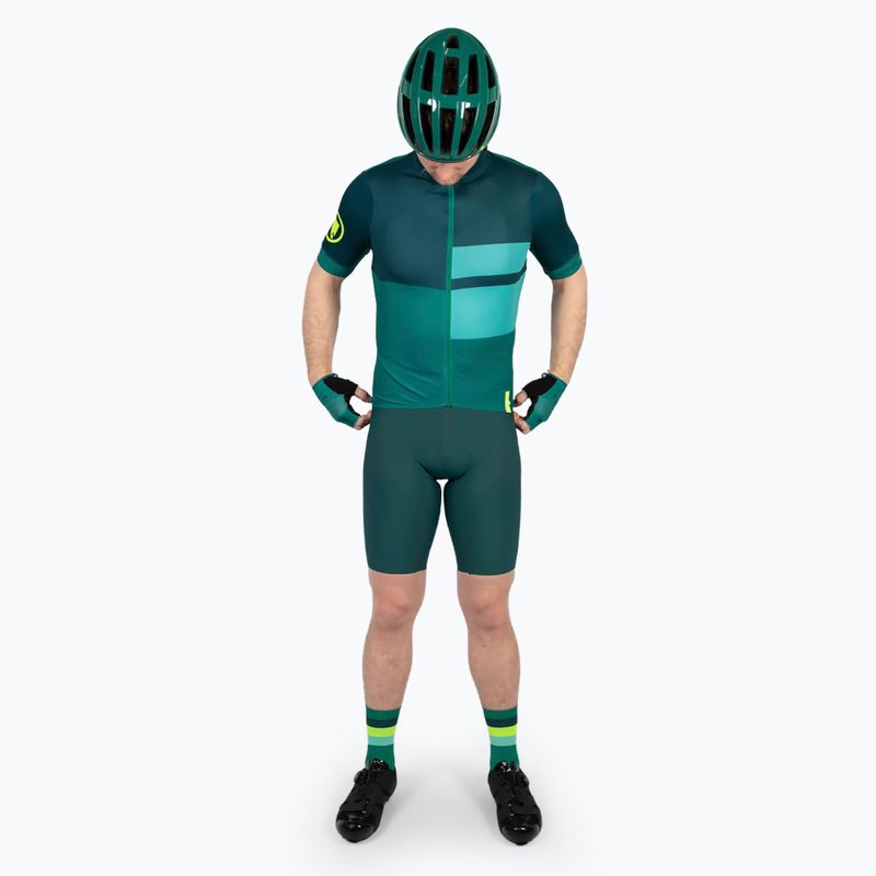 Koszulka rowerowa męska Endura FS260 Print S/S emerald green 2