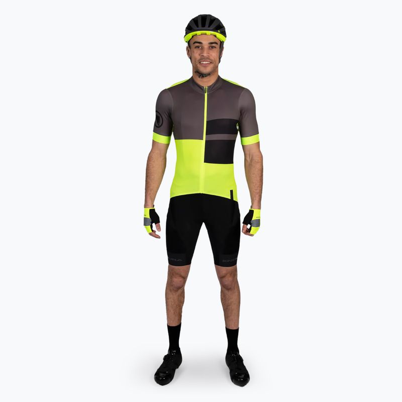 Koszulka rowerowa męska Endura FS260 Print S/S hi-viz yellow 2