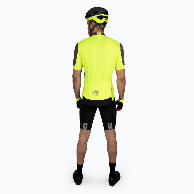 Koszulka rowerowa męska Endura FS260 Print hi-viz yellow 3