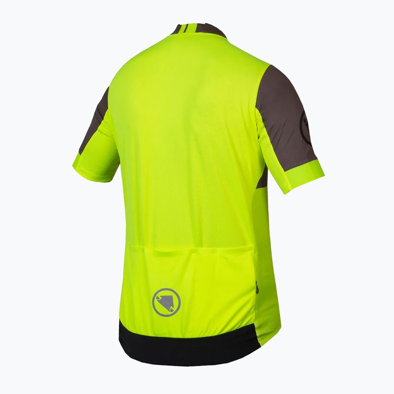 Koszulka rowerowa męska Endura FS260 Print S/S hi-viz yellow 10