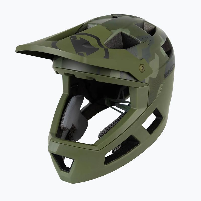 Kask rowerowy dziecięcy Endura Singletrack Full Face Youth olive green 6