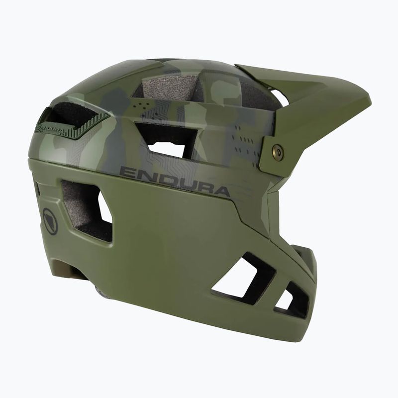 Kask rowerowy dziecięcy Endura Singletrack Full Face Youth olive green 7