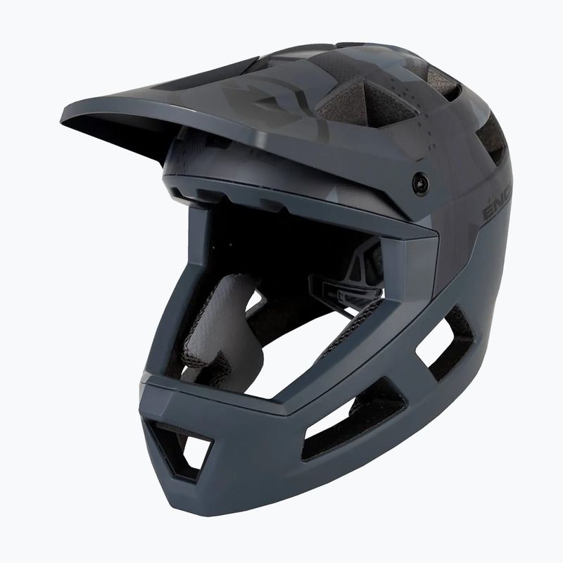 Kask rowerowy dziecięcy Endura Singletrack Full Face Youth grey camo 6