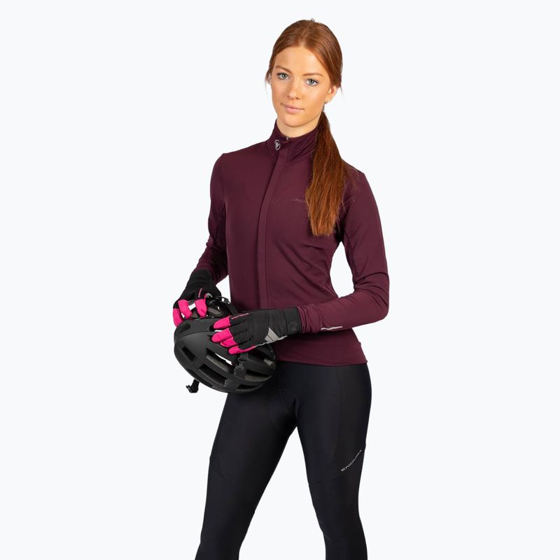 Bluza rowerowa damska Endura Xtract Roubaix aubergine 3